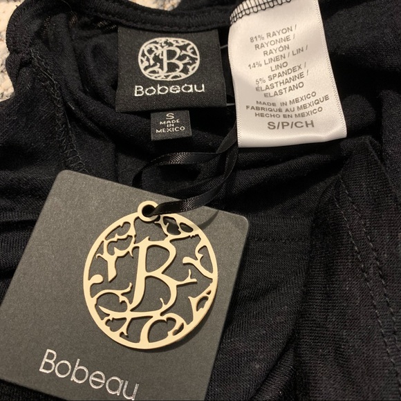 Bobeau Cut Out Bow Back Tee Black Size Small NWT - Picture 7 of 7